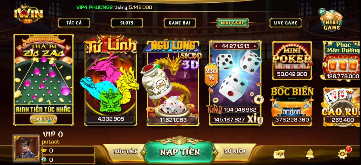 Mini game siêu đỉnh iwin